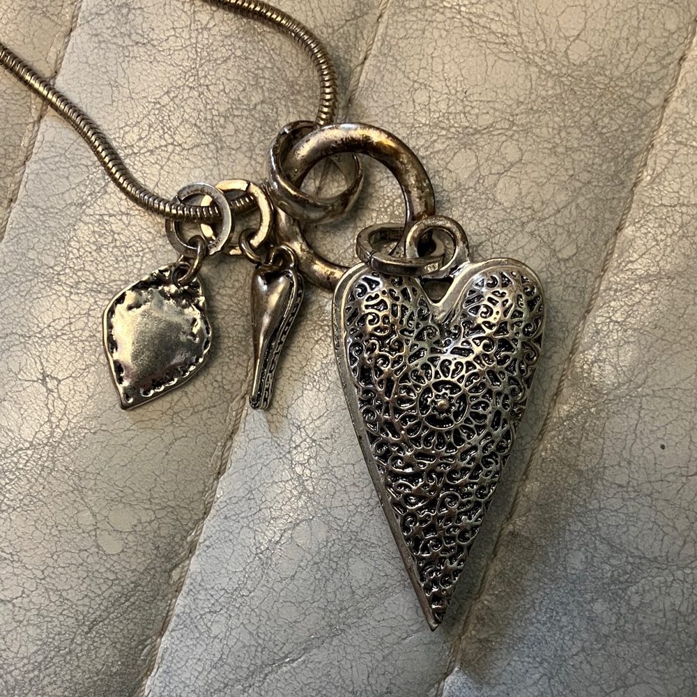 Three Heart Pendant Necklace